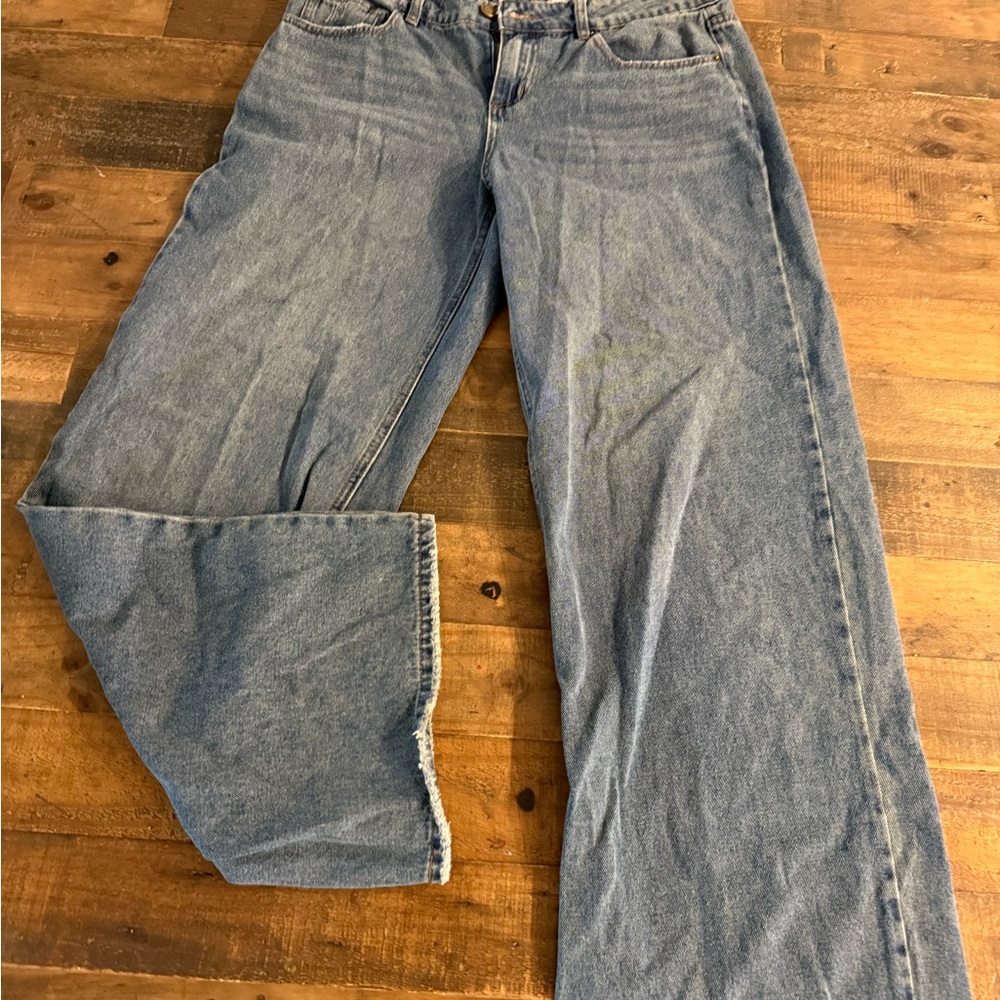 RSQ Blue Flare Wide Leg Jeans